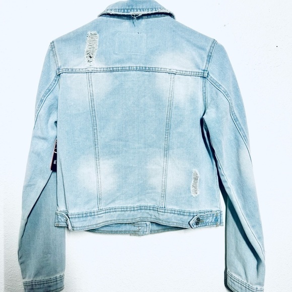 BBJ Boom Boom Jeans basic denim jacket light wash size small NWT - Picture 8 of 9